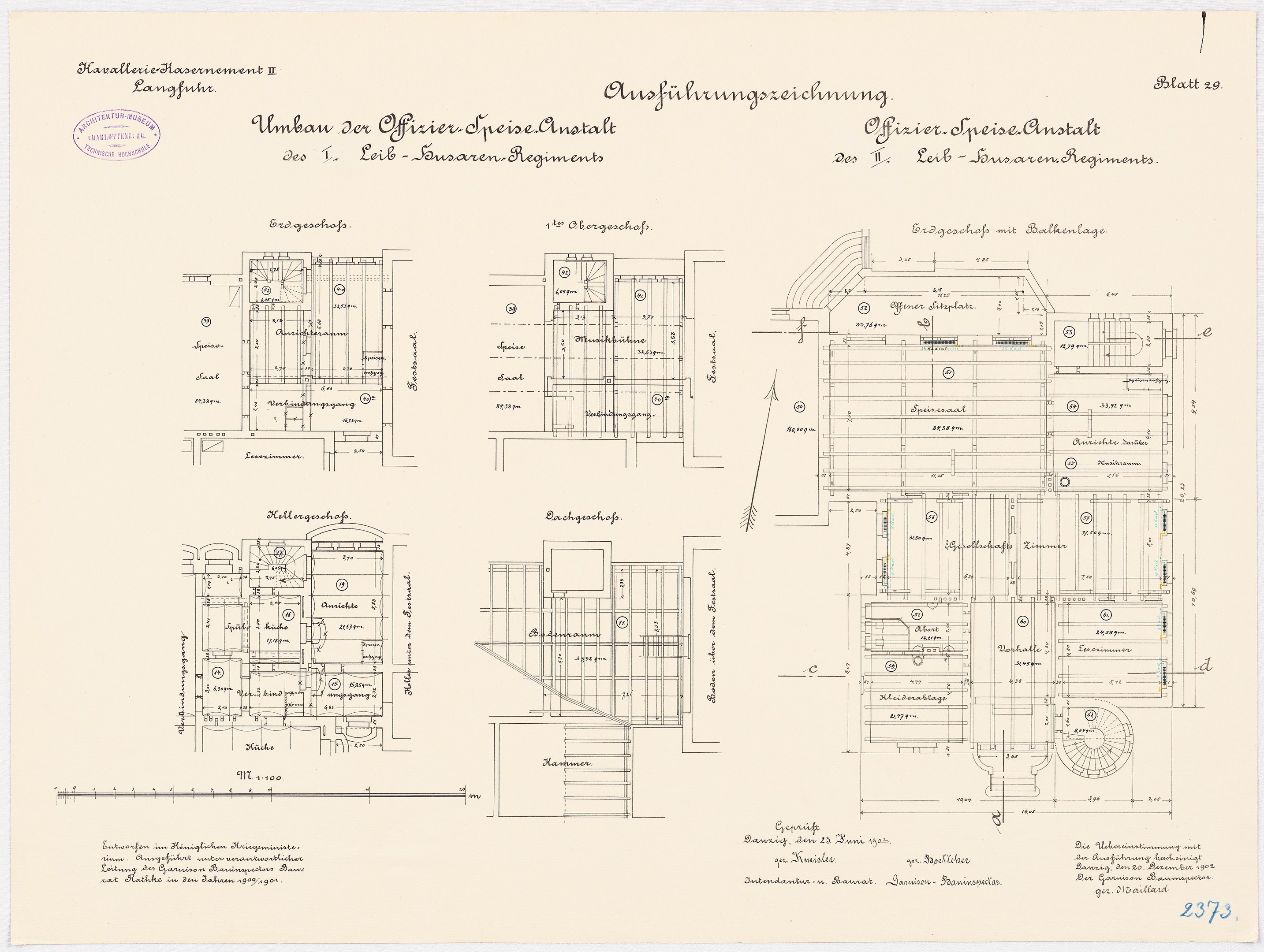Ein detaillierter Grundrissplan des ehemaligen Büro des deutschen Bundeskanzlers, der architektonische Layouts und Anmerkungen zeigt.