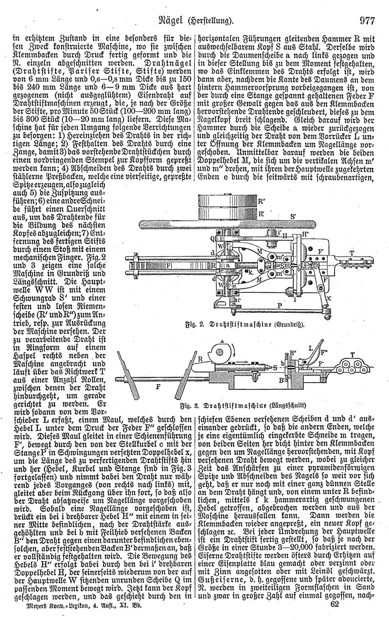 Eine Seite aus einem Buch mit einer Zeichnung einer Maschine und dem Text "Deutsches Patent 977,977" sowie mehreren Bildern der Maschine drumherum.