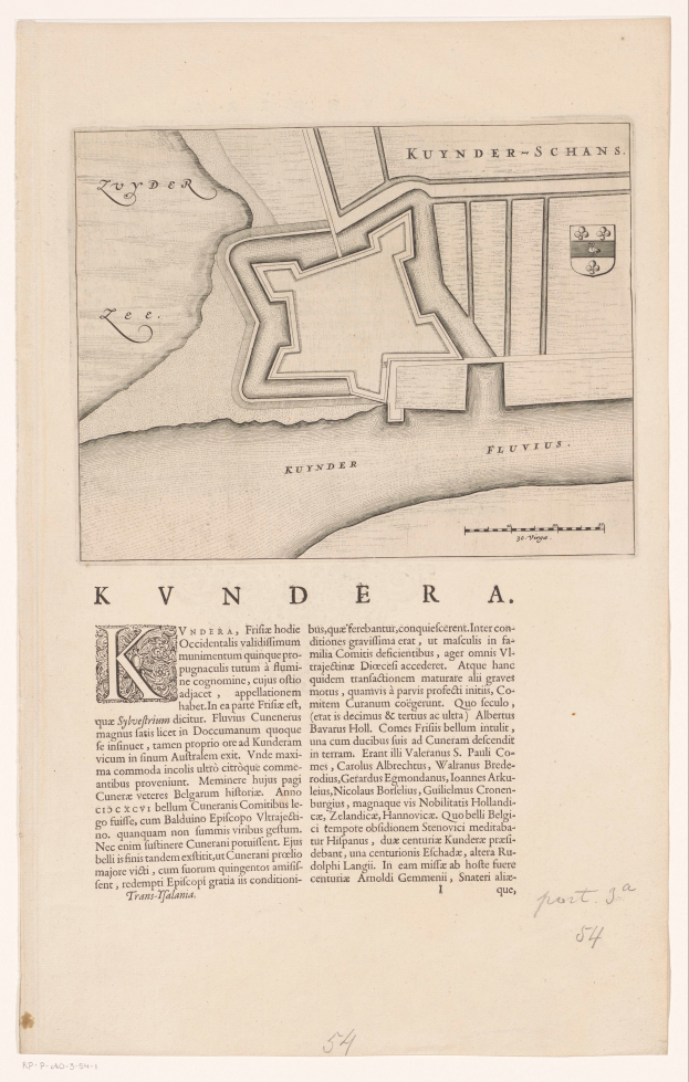 Eine detaillierte Karte von Kvindera, Deutschland, auf Papier mit Straßen, Gebäuden und Sehenswürdigkeiten markiert und Text darauf geschrieben.