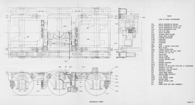 Ein detailliertes Bild eines Automotors auf Papier, einschließlich Kolben und Ventilen, mit begleitendem Text, der den Motor und seine Komponenten beschreibt.
