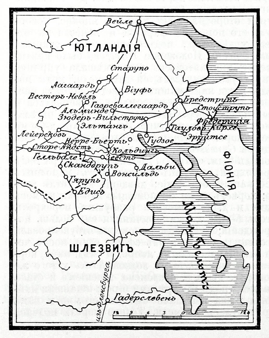 Schwarz-weiß-Karte des russischen Reichs aus dem 19. Jahrhundert mit Städten, Dörfern und geografischen Merkmalen.